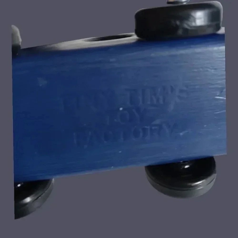 Tiny Tims vtg toy factory wooden cars set of 2 blue color